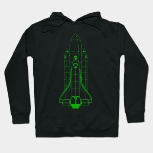 Pixel Art: Space Shuttle (Green) Hoodie